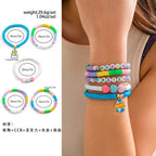 Easter Soft Clay Letter Bracelet Set Colorful Love Rabbit Bracelet Bracelet
