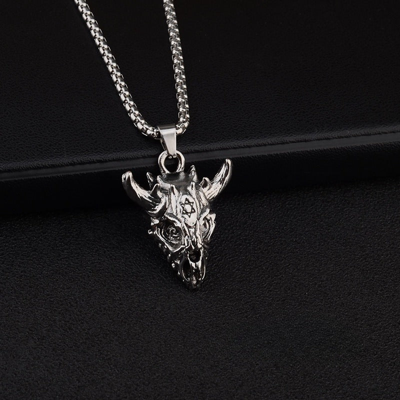 Japanese Domineering Necklace Pendant Hip-Hop Punk Ghost Skeleton Pendant Jewelry
