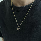 Japanese Harajuku Retro Versatile Ascension Small Gold Cake Necklace