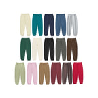 Unisex Solid Color Fleece Casual Tapered Pants