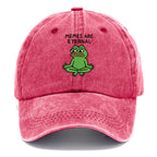 MEMES ARE ETERNAL | Immortal pepe meditating Washed Cap