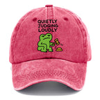 QUIETLY JUDGING LOUDLY | Silent gavel banging Washed Cap