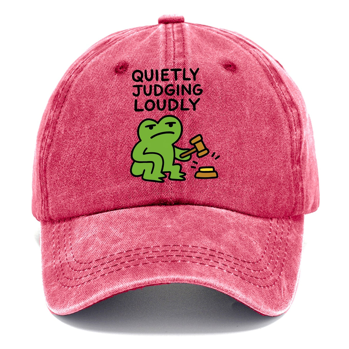 QUIETLY JUDGING LOUDLY | Silent gavel banging Washed Cap