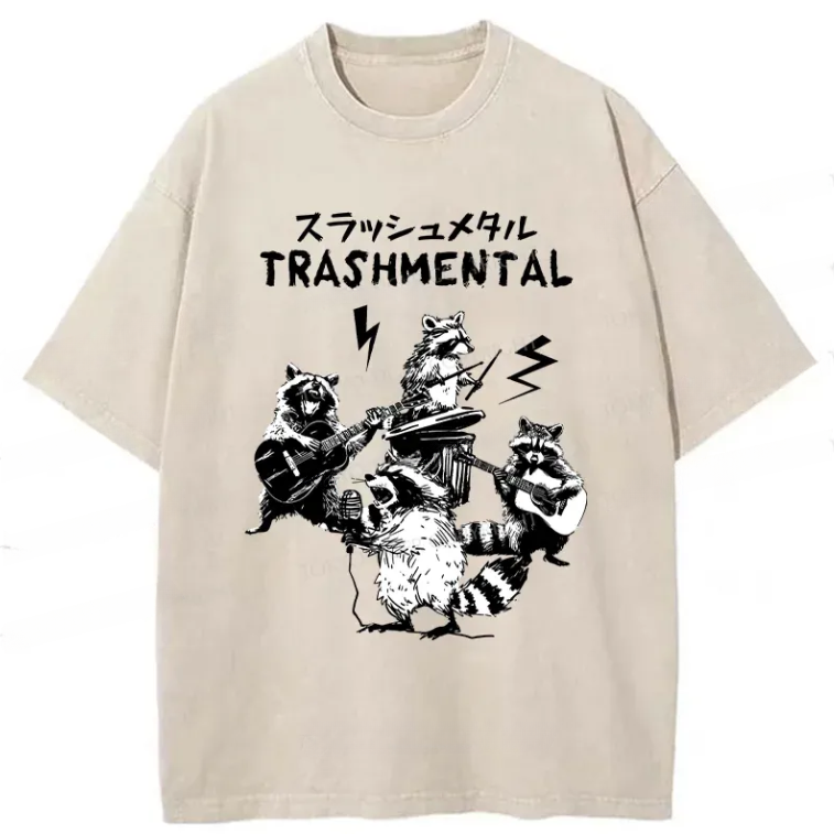 Trash Metal Band Washed T-Shirt