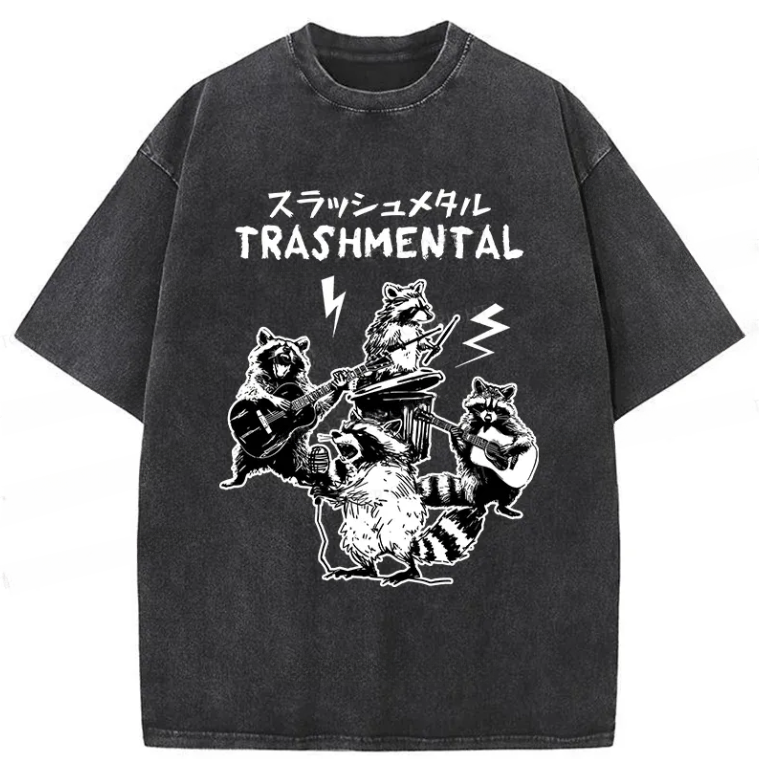 Trash Metal Band Washed T-Shirt