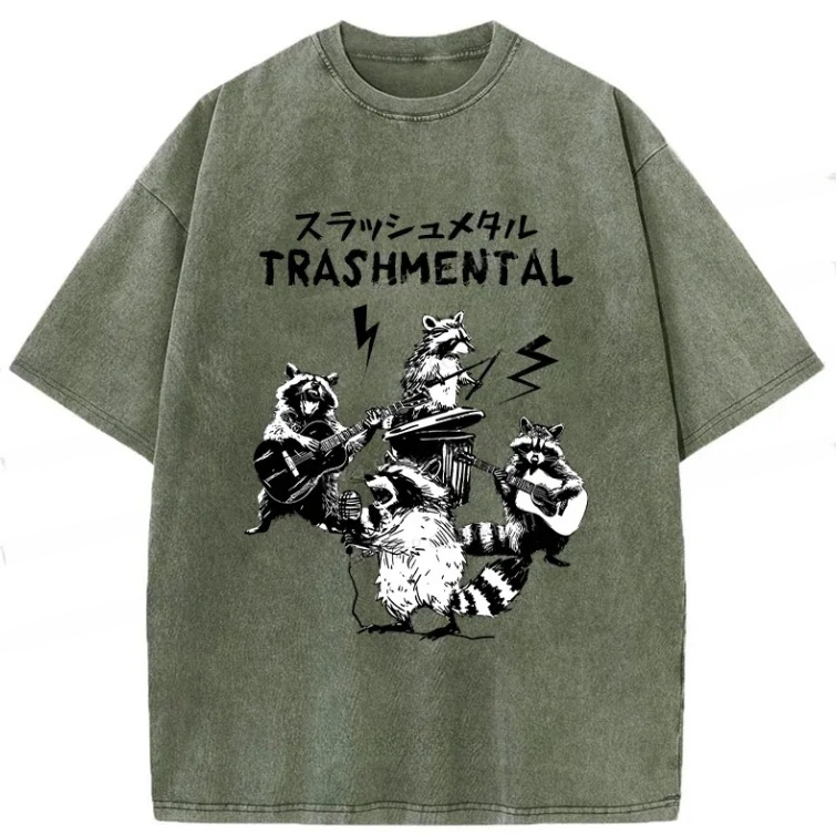 Trash Metal Band Washed T-Shirt