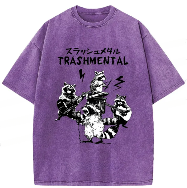 Trash Metal Band Washed T-Shirt