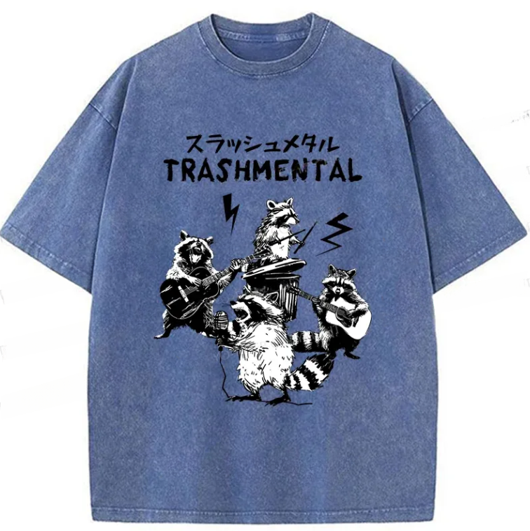 Trash Metal Band Washed T-Shirt