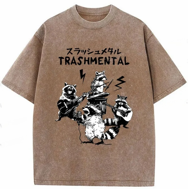 Trash Metal Band Washed T-Shirt