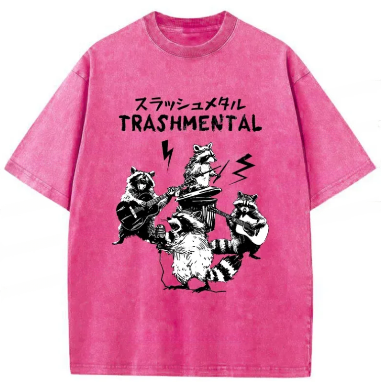Trash Metal Band Washed T-Shirt