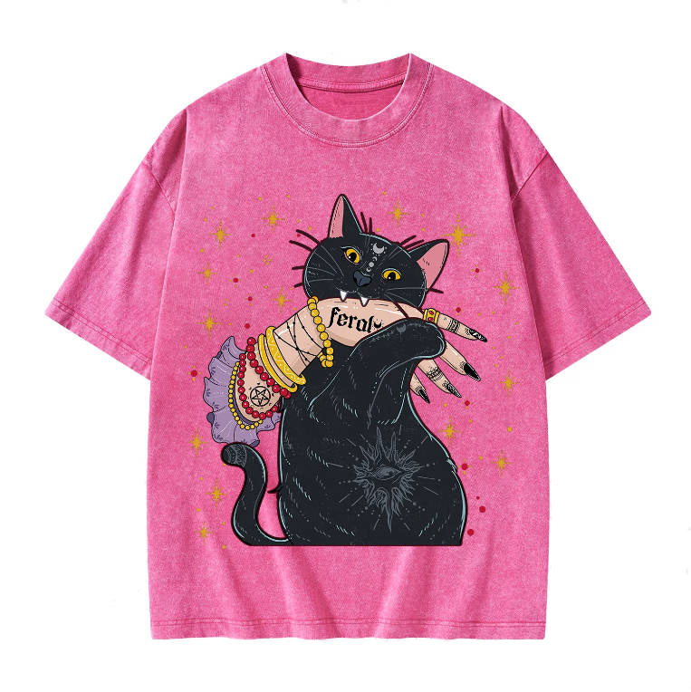 Feral Cat Washed T-Shirt