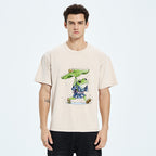 Unisex Frog Seeking Shelter From The Rain Washed T-Shirt