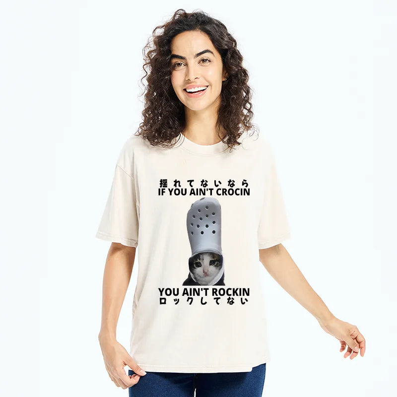 Funny Cat Meme Japan Washed T-Shirt