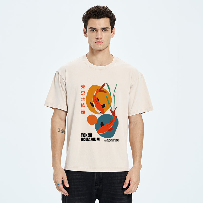 Unisex Tokyo Koi Dreams Washed T-Shirt