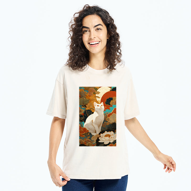 Unisex White Guardian Of The Vermilion Sun Washed T-Shirt