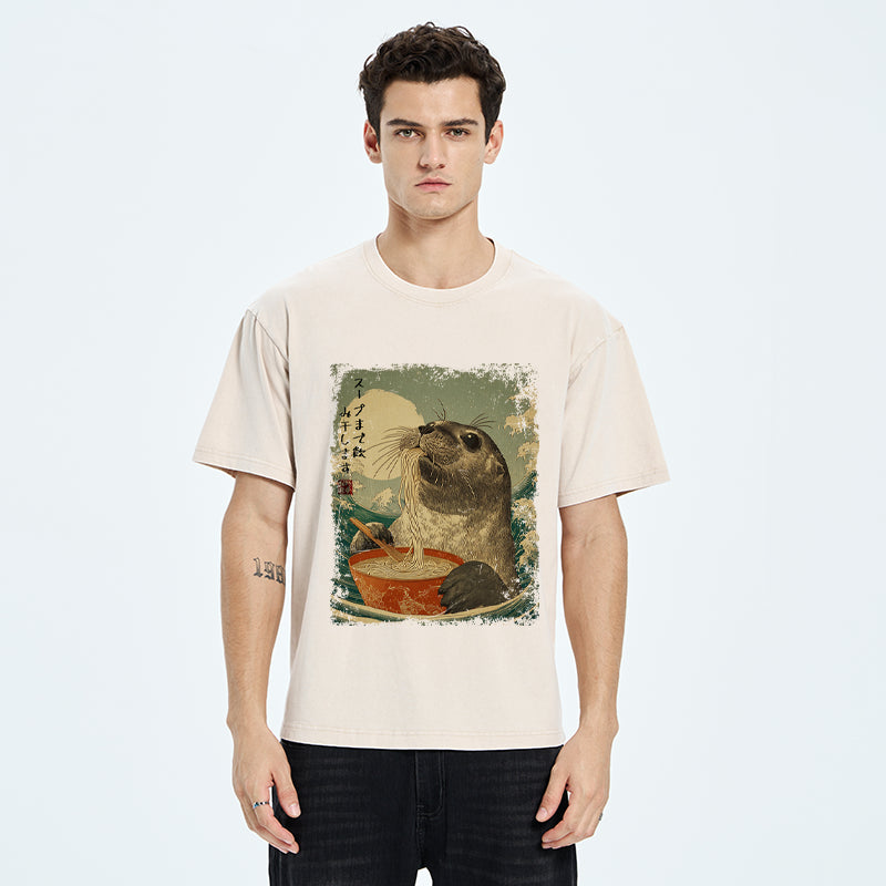 Unisex Slurp Like a Seal Washed T-Shirt