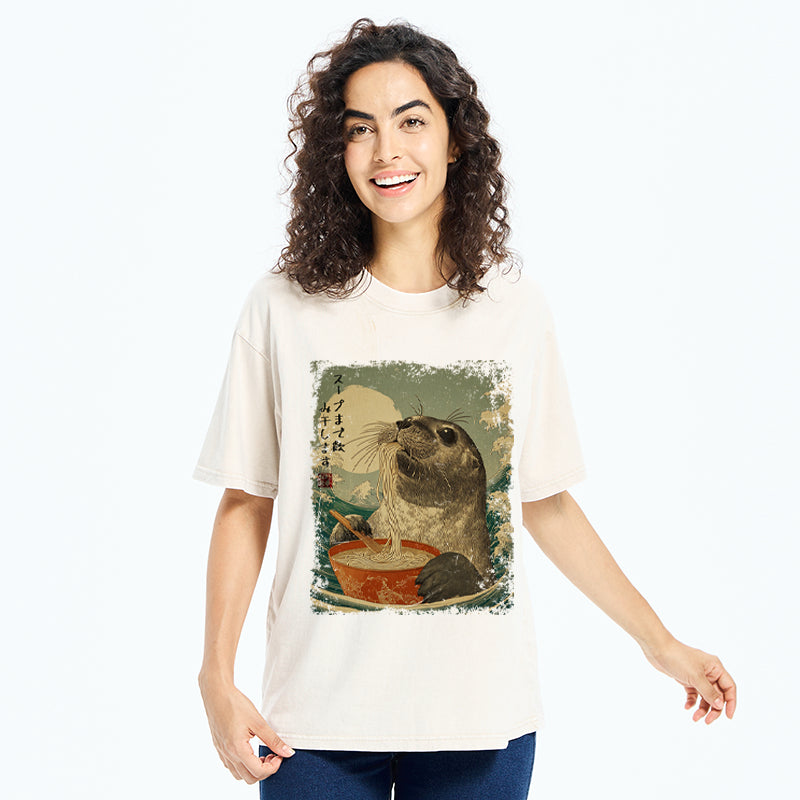 Unisex Slurp Like a Seal Washed T-Shirt