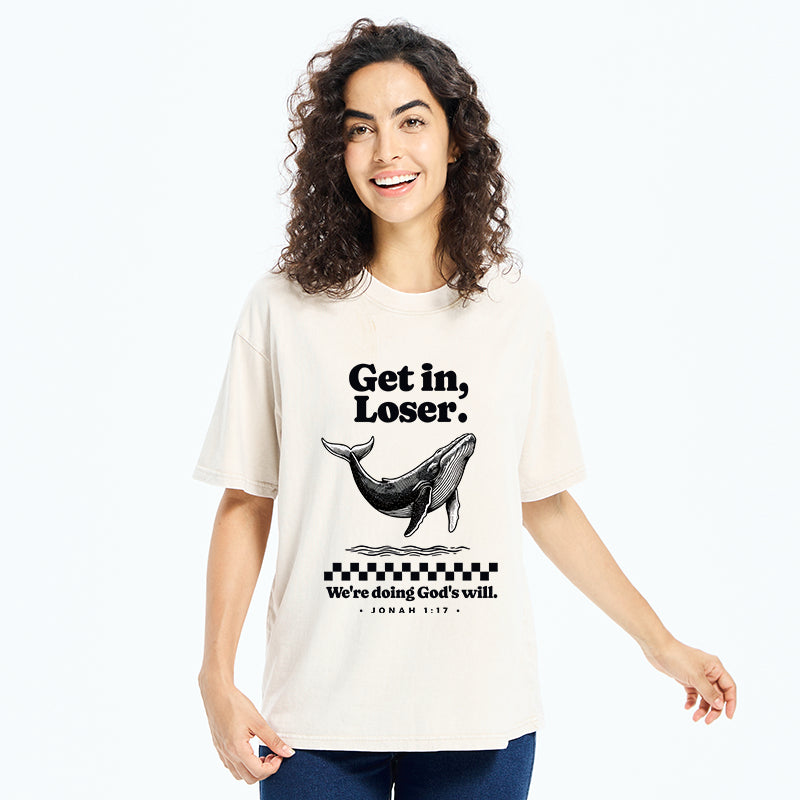 Unisex Follow God's Will Washed T-Shirt
