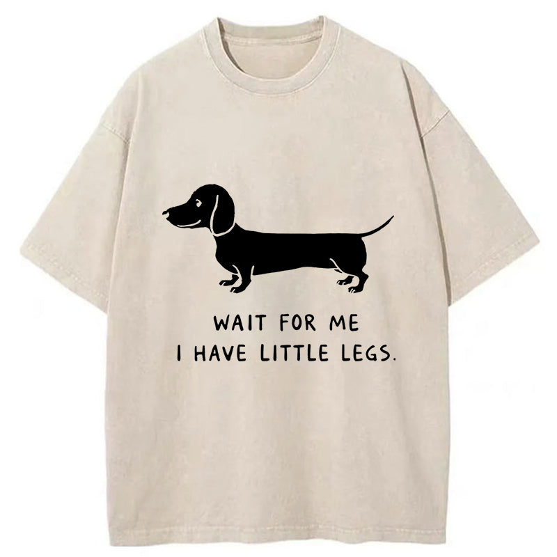 Unisex Wait For The Dachshund Washed T-Shirt