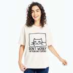 Unisex Emotional Support Cat Washed T-Shirt