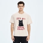 Unisex Cat's Accusation Washed T-Shirt