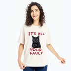 Unisex Cat's Accusation Washed T-Shirt