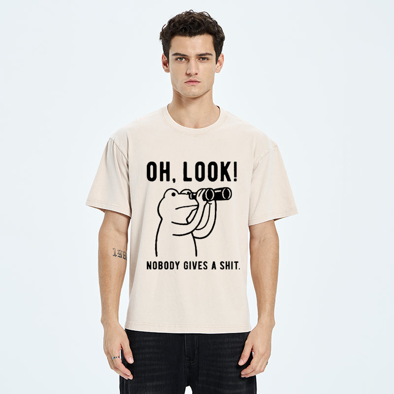 Unisex Frog of Indifference Washed T-Shirt