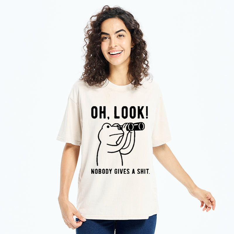 Unisex Frog of Indifference Washed T-Shirt