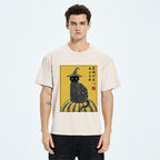 Unisex Black Cat's Glimpse of the Future Washed T-Shirt