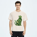 Unisex Clover Cat Washed T-Shirt