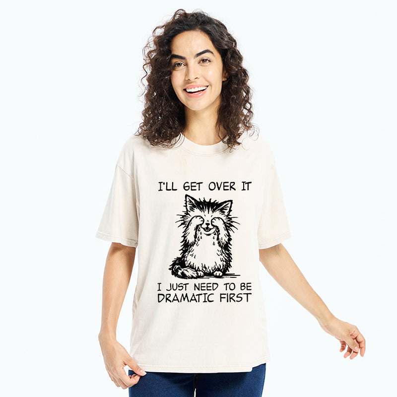 Dramatic First Cat Washed T-Shirt