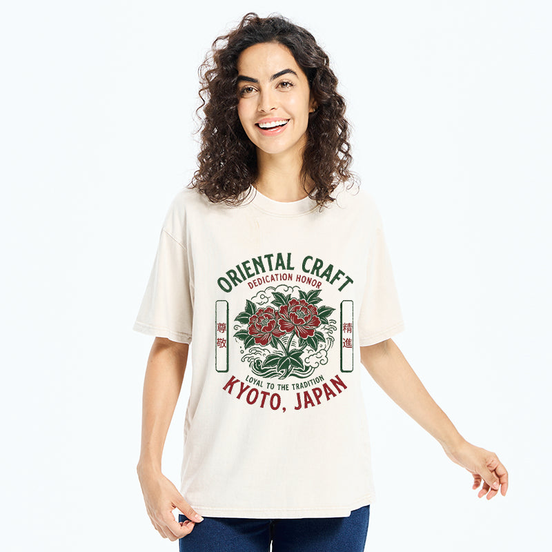 Elegant Oriental Craft Washed T-Shirt