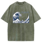 Ukiyoe Waves Japan Washed T-Shirt