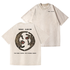 Tiger Vintage Wash Japanese Design Back Art T-Shirt
