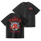 Osaka Dotonbori Drunken Octopus Vintage Wash Japanese Design Back Art T-Shirt