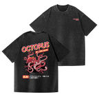 Bubble Bath Octopus Vintage Wash Japanese Design Back Art T-Shirt