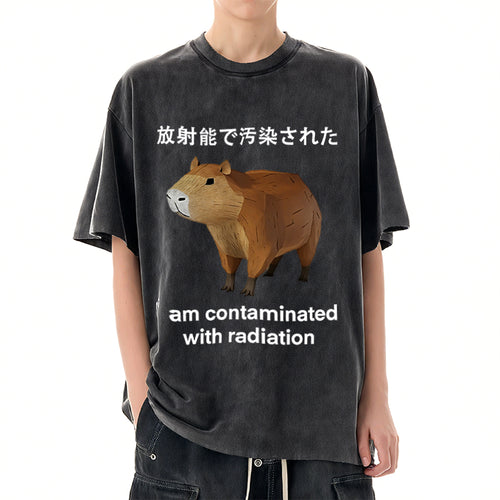 Capybara Contaminated By Radiation Washed T-Shirt
