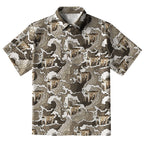 Cats And Waves Button-up Shirt