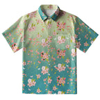 Sakura Blossom Waves Button-up Shirt