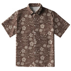 Mocha Floral Button-up Shirt