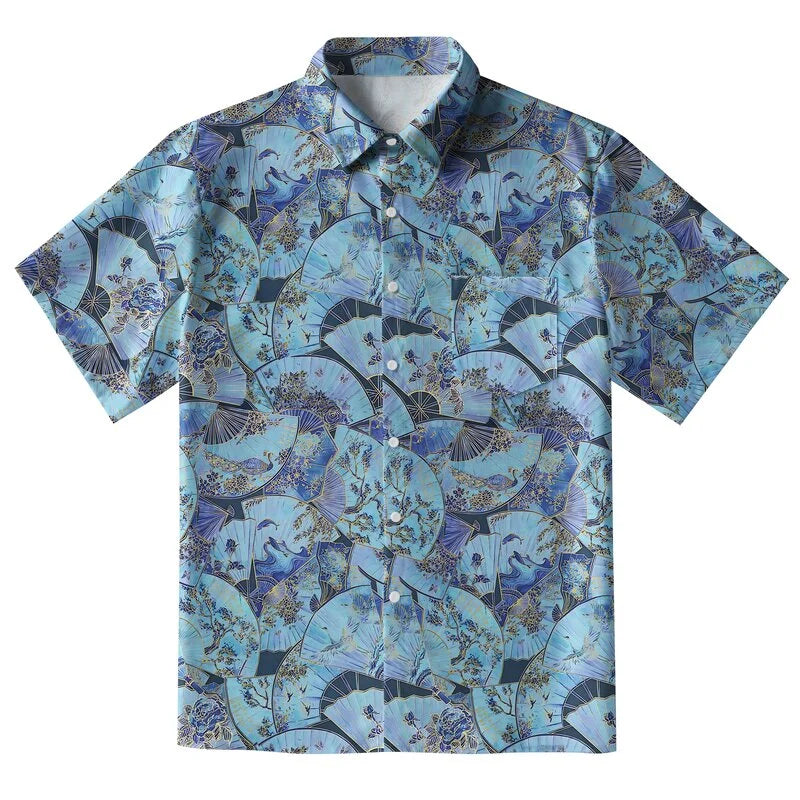 Traditional Japanese Fans Button-up Shirt