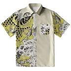 Funny Frog Riding Koi Button-up Shirt