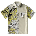 Funny Frog Riding Koi Button-up Shirt