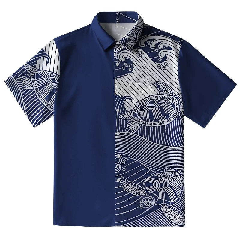 Turtles In The Ocean Button-up Shirt