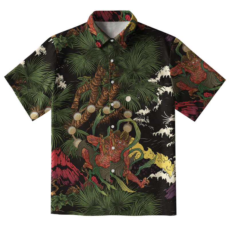 Japanese Yokai Button-up Shirt