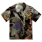 Japanese Yokai And Skeletons Button-up Shirt