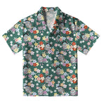 Oni Mask With Floral Aloha Hawaiian Shirt