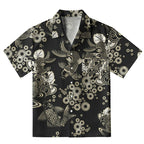 Elegant Koi Floral Aloha Hawaiian Shirt