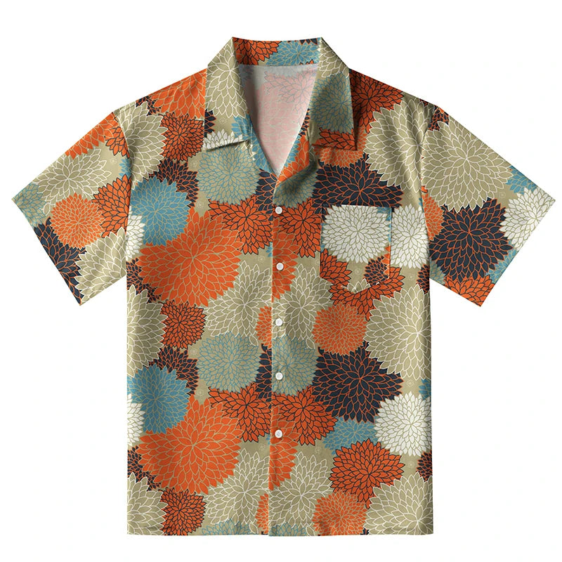 Autumn Flower Symphony Aloha Hawaiian Shirt