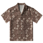 Mocha Floral Aloha Hawaiian Shirt